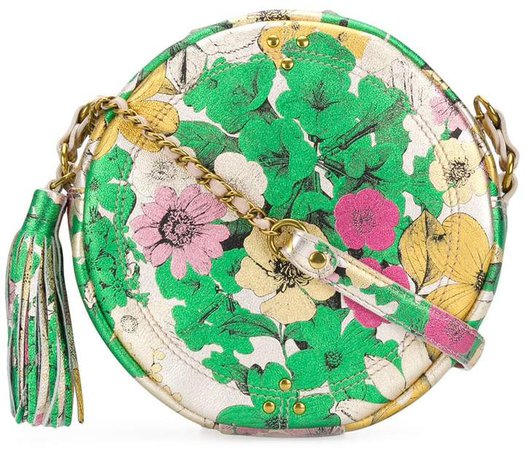 floral print round shoulder bag