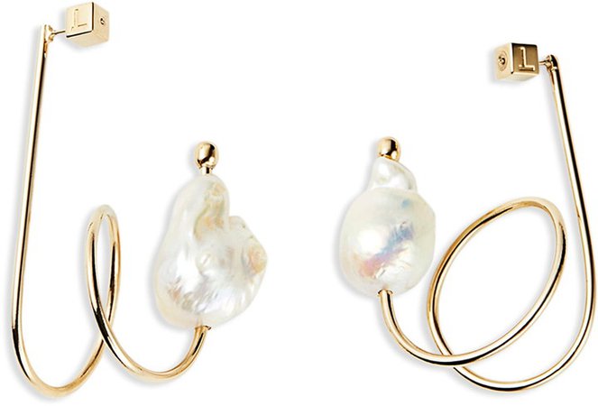 Fluid Baroque Pearl Earrings