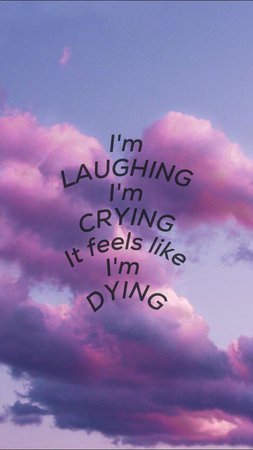 "I'm Laughing, I'm Crying. It Feels Like I'm Dying" ~ Melanie Martinez