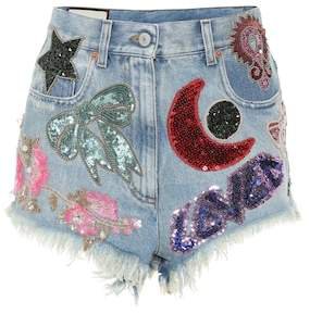 sequin jean shorts - Google Search