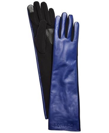 Calvin Klein Long Leather Gloves
