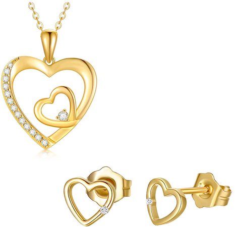 heart jewelry set - Google Search