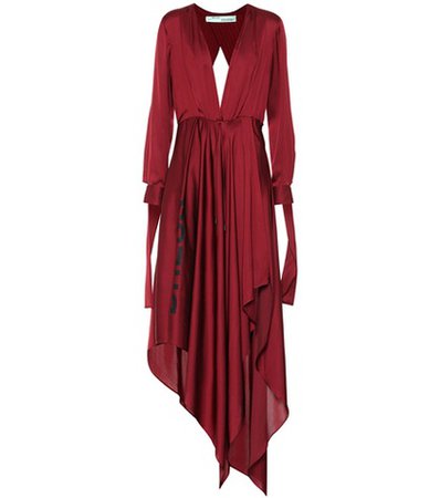 Silk-blend satin dress