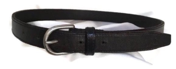 RL Black Leather Belt