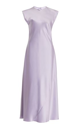Sleeveless Satin Midi Dress By Carolina Herrera | Moda Operandi