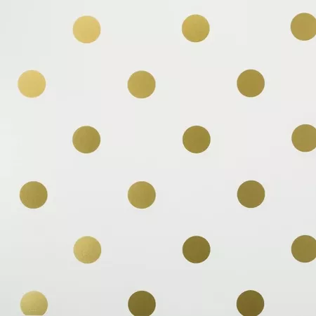 Peel & Stick Wallpaper Metallic Polka Dot Gold - Cloud Island™ : Target