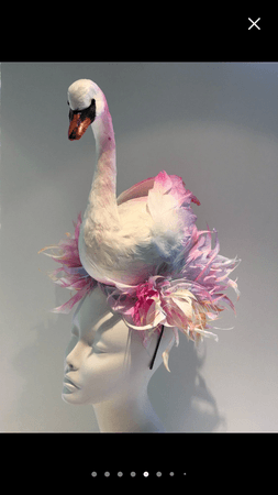 Swan fascinator hat