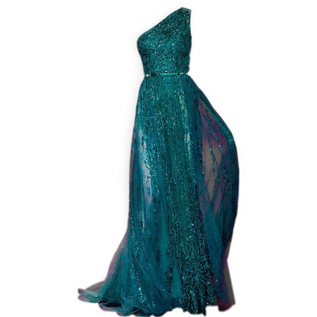 Dark Turquoise Evening Gown