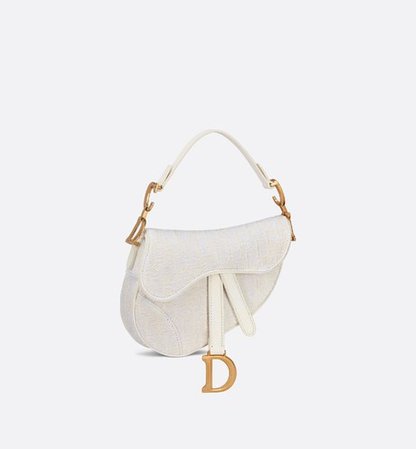 Mini White Saddle Dior Oblique Canvas Bag - Bags - Women's Fashion | DIOR