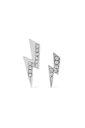 Isabel Marant | Silver-tone crystal earrings | NET-A-PORTER.COM