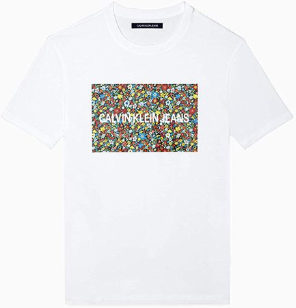 Calvin Klein Men's Short Sleeve Monogram Logo T-Shirt, Brilliant White, X-Large at Amazon Men’s Clothing store