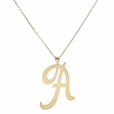Large Initial Necklace 14KT – Adina's Jewels
