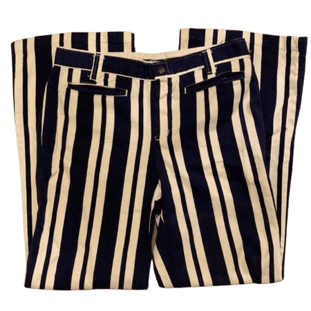 Mod 60s Navy and White Striped Pants