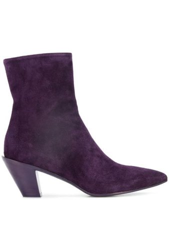 Purple A.f.vandevorst Pointed Toe Boots | Farfetch.com