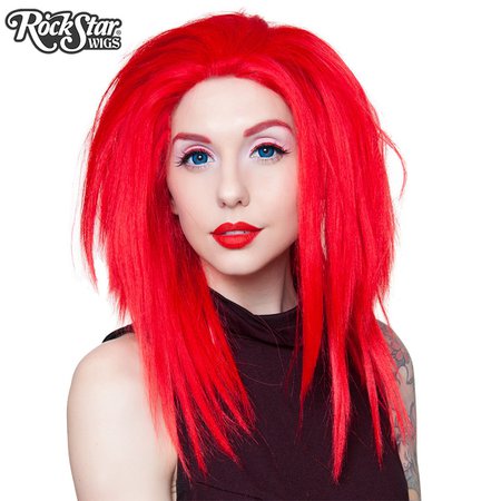 RockStar Wigs 18" Layered Yaki Red
