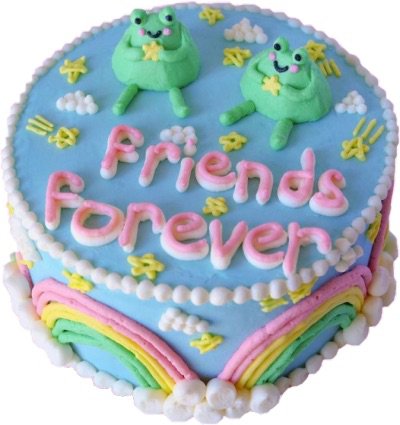 friends forever frog cake