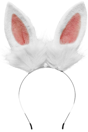 White fur bunny ears