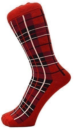 tartan red socks