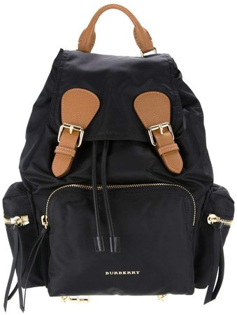 The Medium Rucksack in Technical Nylon and Leather
