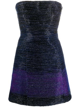 Gianfranco Ferré Pre-Owned 1990s Strapless Metallic Sheen Mini Dress - Farfetch