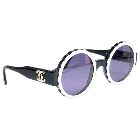 New Vintage Chanel Spring Summer 1993 Camelia Sunglasses Made In Italy For Sale at 1stDibs