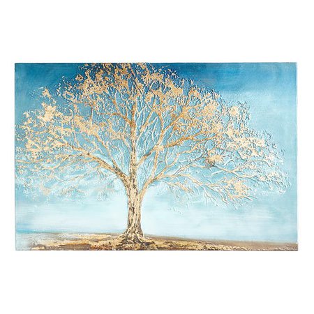 Golden Tree with Blue Sky Canvas Art | Pier 1