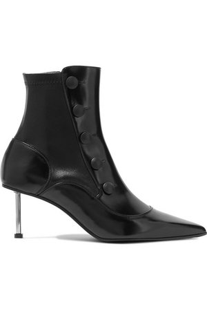 Alexander McQueen | Embellished glossed-leather ankle boots | NET-A-PORTER.COM