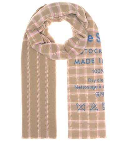Cassiar checked wool scarf