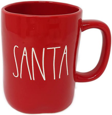 Amazon.com | Rae Dunn By Magenta Santa Red Ceramic LL Coffee Tea Mug: Coffee Cups & Mugs