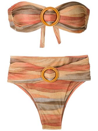Brigitte Striped Bandeau Bikini Set - Farfetch