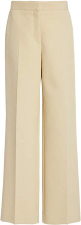 The Row Olmo High-Rise Cotton-Blend Pants