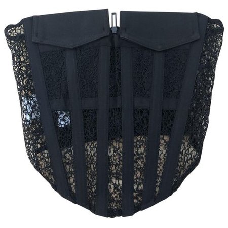 Lace corset Dion Lee Black size S International in Lace - 13424482