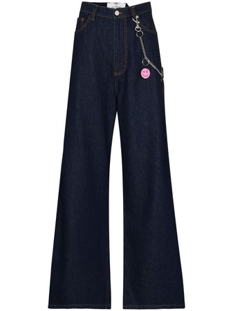Shop blue Natasha Zinko high-rise wide-leg jeans with Express Delivery - Farfetch