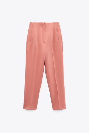 HIGH-WAISTED PANTS - Coral | ZARA United States