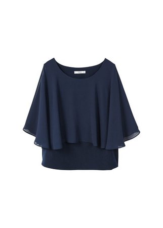 MANGO Sheer double-layer blouse