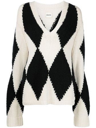 Shop KHAITE The Valerie zigzag cashmere jumper with Express Delivery - FARFETCH