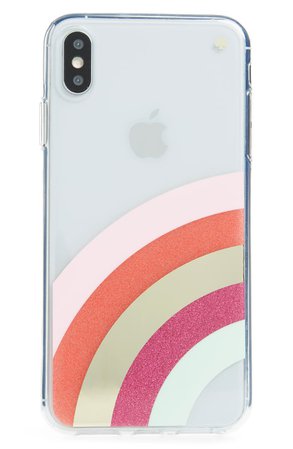 kate spade new york glitter rainbow iPhone X/Xs/Xs Max & XR case | Nordstrom