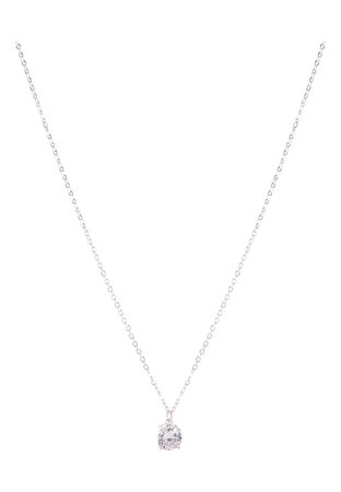 Womens Silver Diamante Necklace | Peacocks