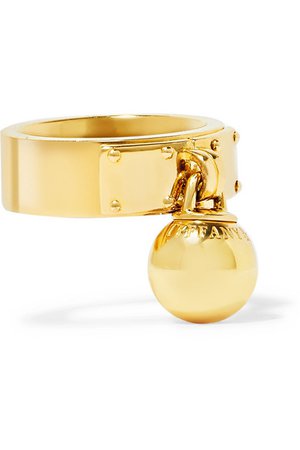 Tiffany & Co. | Ball Dangle 18-karat gold ring | NET-A-PORTER.COM