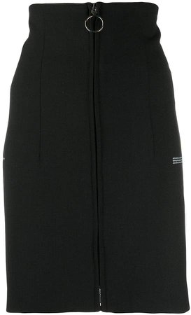 high waisted zipped skirt