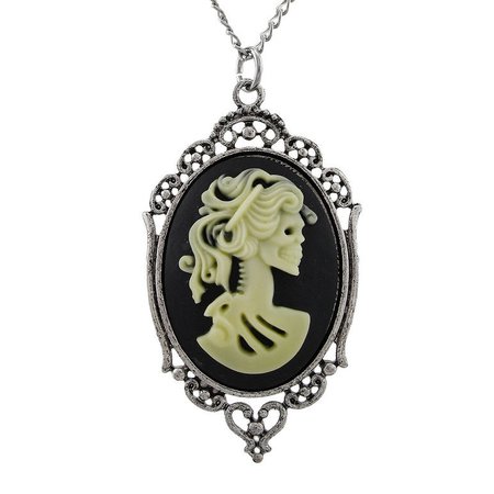 skull cameo necklace