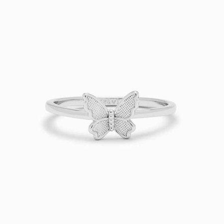 Butterfly in Flight Silver Ring