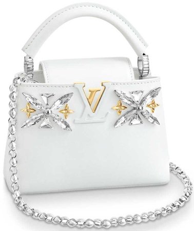 Louis Vuitton white crystal bag