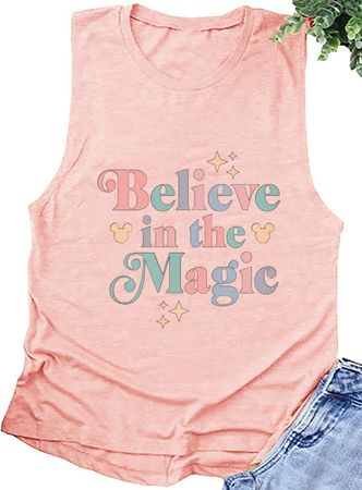Amazon.com: Magic Tank Tops Women Magic Kingdom Castle Graphic Vest Summer Casual Vacation Sleeveless Tanks Tops (P2,M) : Clothing, Shoes & Jewelry