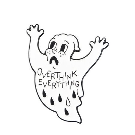 Ghost Enamel Pin Overthink Everything Badge for Women Men Jewelry Funny Gifts | eBay