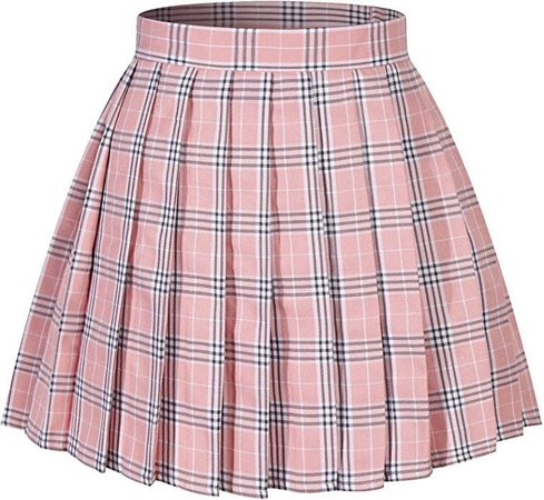 Pink Plaid Skirt