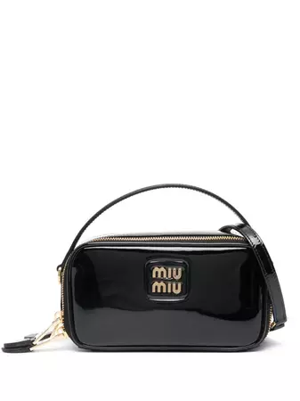 Miu Miu logo-lettering Tote Bag - Farfetch