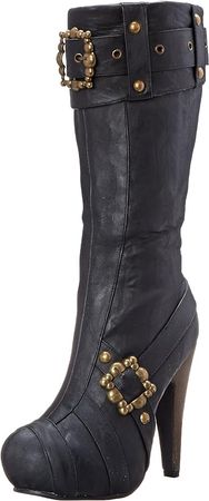 Amazon.com: Ellie Shoes Knee High Steampunk Boots - Black Womens Size 6 : Clothing, Shoes & Jewelry
