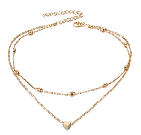 Simple elegant heart choker chain