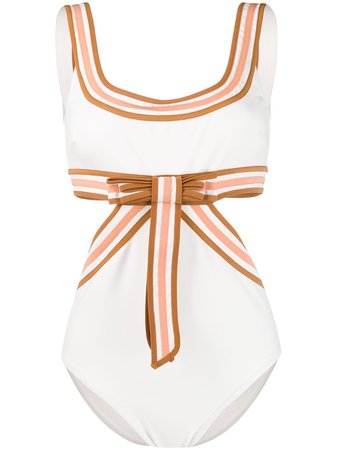 ZIMMERMANN Super Eight ribbon-embellished swimsuit